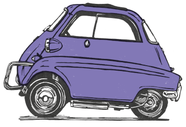 SGSS_Bubble-Car Bubble Car Illustration by Steve Goodwin