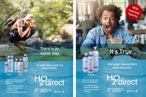 H2O Direct advertisement design