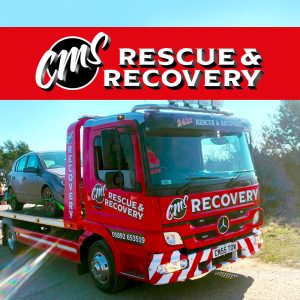 CMS Rescue & Recovery logo and truck livery