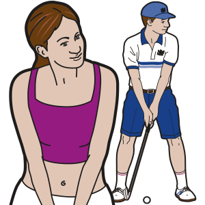 Golfers dress code illustration