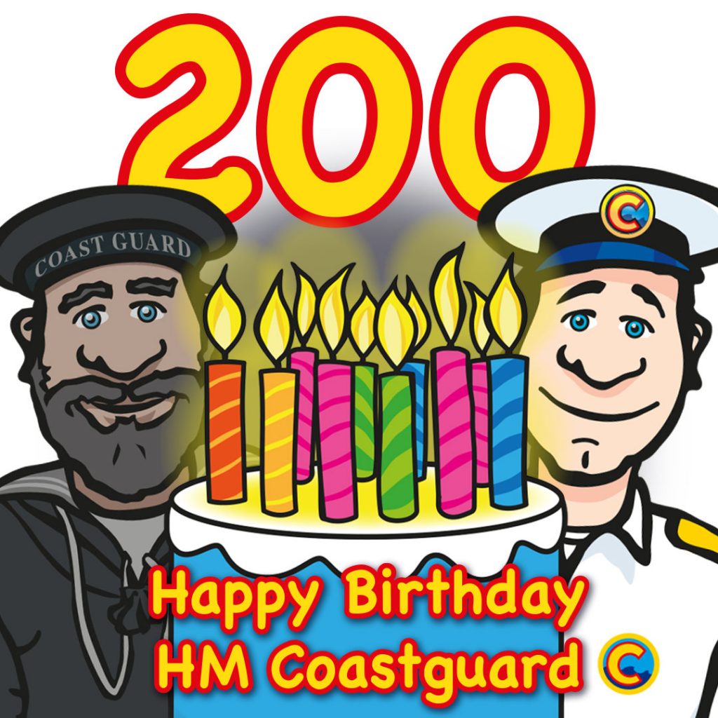Social Media illustration for the 200th year anniversary of the Coastguard service