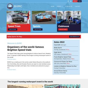 Brighton & Hove Motor Club Website - Home Page