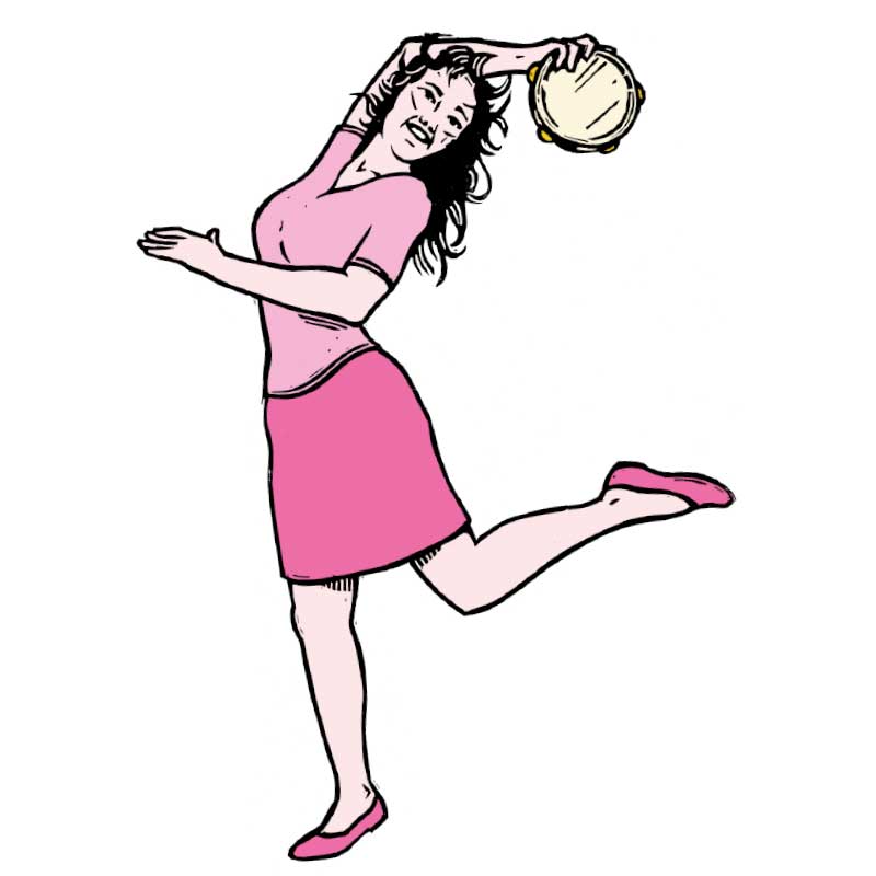 Dancing woman illustration